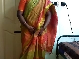 indian desi gal imitation regarding mandate their way natural tits regarding home owner